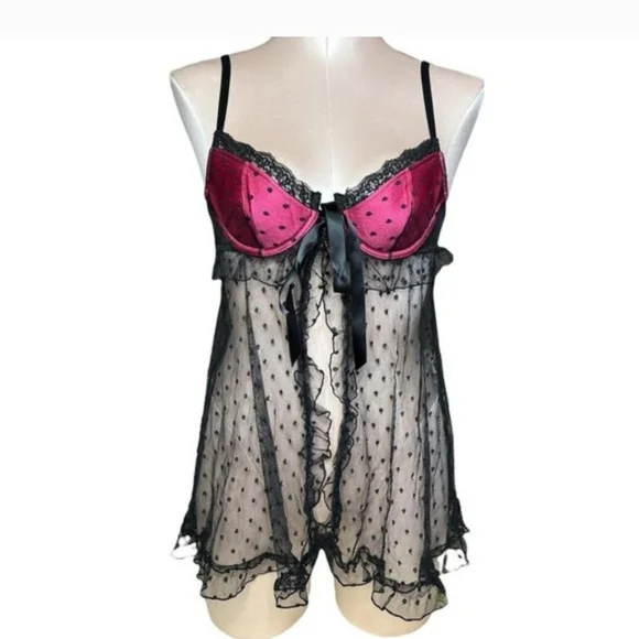 Vintage Victoria's Secret Sexy Little Things Babydoll 34D Y2K 2000s Coquette NWT - Picture 1 of 11